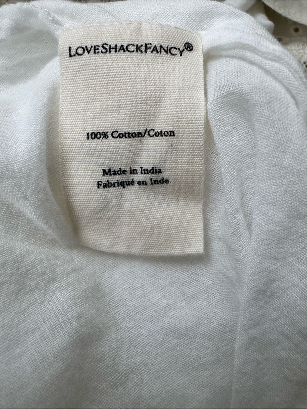 LoveShackFancy Ivory Lace-Panel Button-Front Maxi Dress - Picture 3 of 3